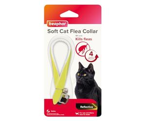 Beaphar, Soft Flea Collar for Cats, Kills Fleas For up to 4 Months, Veterinary Medicine, Adjustable With Safety Mechanism, Reflective Finish for More Visibility at Night, 1 x Reflective Collar
