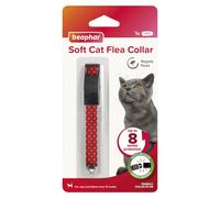 Beaphar - Soft Flea Collar for Cats - Repels Fleas For up to 8 Weeks - Adjustable Fit With Quick Release Safety Buckle - For Cats From 12 Weeks of Age - 1 x Sparkle Collar - Colour May Vary