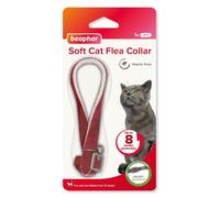 Beaphar - Soft Flea Collar for Cats - Repels Fleas For up to 8 Weeks - Adjustable Fit With Safety Mechanism - For Cats From 12 Weeks of Age - 1 x Velvet Collar - Colour May Vary