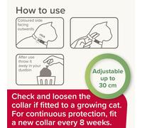 Beaphar - Soft Flea Collar for Cats - Twin Pack - Repels Fleas For up to 8 Weeks - Adjustable Fit With Quick Release Safety Buckle - For Cat
