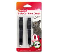 Beaphar Soft Velvet Flea Collar For Cats Twin Pack 30Cm Repels Fleas