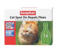 Beaphar VETOpure Flea Spot-On Repellent for Cats - 3x1ml Pipettes