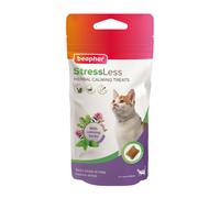 Beaphar - StressLess Herbal Calming Cat Treats - Daily Treats to Help Reduce Stress - Tasty Chicken Flavour - With Natural Calming Ingredients