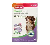 Beaphar - StressLess Herbal Calming Collar for Dogs - Reduces Stress & Anxiety at Home and On-the-Go - With Valerian & Lavender - 6 Weeks Long