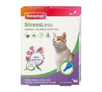 Beaphar - Herbal Calming Spot-On for Cats - Contains Natural Herb Valerian - Promotes Calming During Fireworks, Thunderstorms, Travel & Stressful Situations - 1 Pipette Lasts Up To 1 Week - 3 Pipettes