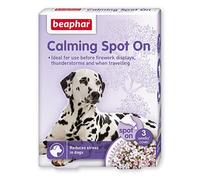 Beaphar - Herbal Calming Spot-On for Dogs - Contains Natural Herb Valerian - Promotes Calming During Fireworks, Thunderstorms, Travel & Stressful Situations - 1 Pipette Lasts Up To 1 Week - 3 Pipettes