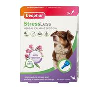 Beaphar - Herbal Calming Spot-On for Dogs - Contains Natural Herb Valerian - Promotes Calming During Fireworks, Thunderstorms, Travel & Stressful Situations - 1 Pipette Lasts Up To 1 Week - 3 Pipettes