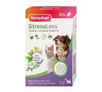 Beaphar StressLess Herbal Calming Tablets for Cats and Dogs - 20 Tablets