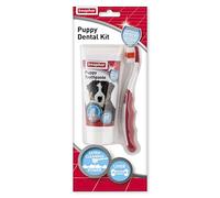 Beaphar | Toothbrush & Toothpaste Dental Care Kit for Puppies | Includes a Small-Headed Toothbrush and Liver-Flavoured Enzymatic Toothpaste, 50g Tube