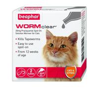 Beaphar WORMclear Spot-On for Cats - 2 tubes