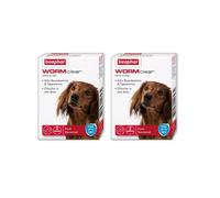 Beaphar WORMclear Tablets for Dogs, Kills all Common UK Intestinal Worms (Roundworms and Treatment, Pork-Flavoured, 2 Tablets, Up to 20 kg (Pack of 2)