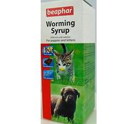Beaphar Worming Cream or Syrup Eliminates Round Worms Dogs Puppies Cats Kittens (Worming Syrup)