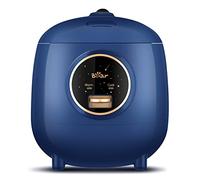 Bear 1.2 L Rice Cooker, 2 Cups, Cooked, Small with Removable Non-Stick Pan, Keep Warm Function, Mini for Soup, Stew, Oat Grain, Vegetarian, Blue