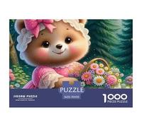 Bear 1000 Piece Jigsaw Puzzles for AdultsCreative Bear Colourful, Challenging & Brainteasing Adults Jigsaw Puzzle, Puzzle The Future - 100% Recycled Cardboard Educational Game Challenging & Brainteas