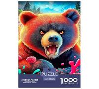 Bear 1000 Pieces Premium Jigsaw Cute Animals Creative Age 12+ Quirky, Abstract Design, Home Decoration, Educational, Challenging 38x26cm/1000pcs
