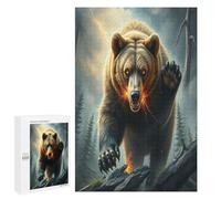 Bear 1000Pc Jigsaw Puzzles Adults Children Paisaje Edificio Jigsaws Post-Retirement Leisure Challenging Puzzle Great Gift Seniors Stress Reliever 1000 PCS