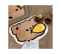 (bear, 100X150cm39.3X59in) Cartoon bedroom cute bedside floor mat thickened imitation cashmere living room floor mat household carpet home