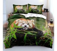 Bear 3D Printed Super King Duvet Cover - 100% Microfibre Woods 3-Piece Bedding Set - Includes 2 Pillowcases, Soft & Breathable with Zip Closure & Corner Ties