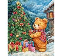 Bear 5D DIY Partial AB Full Square Drill Diamond Art Painting Kits for Adults Gift Home Wall Decor Diamond Dots Paintings Diamonds Paintings Gem Art Large Size 21.65x25.59in