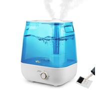 Bear 6L Top Filling Humidifier, 28 dB Ultra Quiet for Babies and Plants, 35 Hours Running Time, with Aromatherapy Tray, 360° Stretchable Steam Nozzle, Automatic Shut-Off