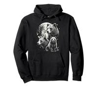 Bear 90s Style Vintage Aesthetic Y2K Grizzly Bear Graphic Pullover Hoodie