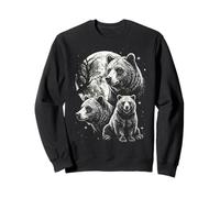 Bear 90s Style Vintage Aesthetic Y2K Grizzly Bear Graphic Sweatshirt