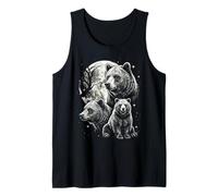 Bear 90s Style Vintage Aesthetic Y2K Grizzly Bear Graphic Tank Top