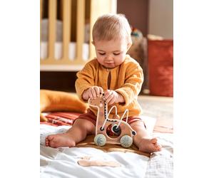 Bear Abacus - Wood FSC® Certified brown light solid with design