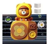 Bear Air Freshener, Cute Car Diffuser, 1 Piece Clip Ornament for Air Conditioner, Resin Perfume Holder with Perfume Function, Elegant Style Automotive Decoration, Con Supplies