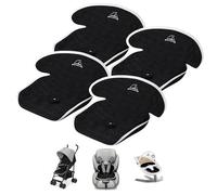 Bear and Care - Piddle Pads - Strollers, Bouncers & Car Seat Pad, Waterproof & Machine-Washable Cover on Car Potty for Toddler Toilet Training (Black, Pack of 4)
