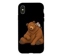 Bear and Mouse Rat Friendship Grooming Case for iPhone X/XS