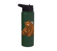 Bear and Mouse Rat Friendship Grooming Stainless Steel Insulated Water Bottle