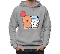 Bear and Panda Bubu Dudu Balloon Unisex Classic Hoodie for Men and Women Grey, grey, L