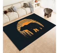 Bear Area Rugs, Animals Modern Rug 120x180 cm, Foldable Rugs In Entertainment Area Rug for Machine Washable Non Slip Carpet, for Kitchen Bedroom Living Room 1e172