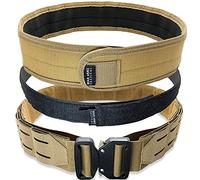 Bear Armz Tactical Battle Belt | Molle Riggers Belt | Duty Belt | Heavy Duty Anti-Slip Pad & Inner Belt Comb | 2-In-1 System, Flat Dark Earth Tan, M- Medium