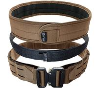 Bear Armz Tactical Battle Belt | Molle Riggers Belt | Duty Belt | Heavy Duty Anti-Slip Pad & Inner Belt Comb | 2-In-1 System (Coyote Brown, M- Medium)