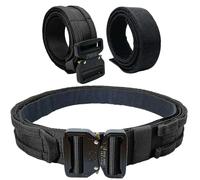 Bear Armz Tactical Battle Belt V2 - Molle Riggers, Duty and Inner Belt For Military, Range and Training Applications (Tactical Black, Small [28’’ - 33’’ Waist])