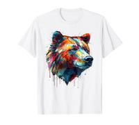 Bear Artwork - Colourful Polygon Zoo Art Animal Bear T-Shirt