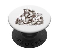 Bear as a Hiker - Long Distance Hiking Design PopSockets Adhesive PopGrip