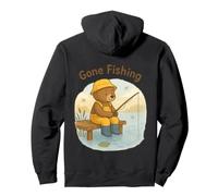 Bear at the Lake - Fishing Scene Pullover Hoodie