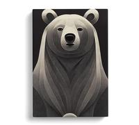 Bear Avant Garde Canvas Print | Gallery Wrapped 30mm Frame Wall Art | 30x20 inches | Ready to Hang | Modern Animals Picture | Living Room Bedroom Lounge Office