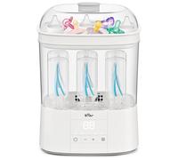 Bear Baby 4-in-1 Fast Automatic Bottle Sterilizer & Dryer, Auto (Sterilize + Dry), Sanitize Only, Dry Only, and Storage, 3 Combination Modes, 48-Hour Germ-Free Storage