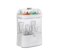 Bear Baby Bottle Steriliser and Dryer, 4-in-1 Electric Steam Sterilizer for Baby Bottles, Teats, Accessories, HEPA Filtered Drying, 48H Sterile Storage, 2-Layer 6 Bottle Capacity, Newborn Essentials