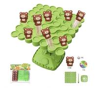 Bear Balance Game Toys,Creature Crash by Relatable,Balance Game Tree Two-Player Parent-Child Interactive Family Tabletop Puzzle Toy,40 Bears,1 Balancing Board, 1 Pillar Base, & Dice