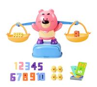 Bear Balance Math Game | Cartoon 12 Ducks Bear Balance Math Game,30 Double-Sided Cards, Educational Number Counting Toy for Boys and Girls Early Learning