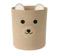 Bear Basket for Nursery, Baby Baskets for Storage, Baby Shower Baskets, Laundry Basket, Storage Hamper for Children Kids Toy Plant Indoor Corner (Light Brown)