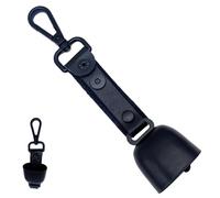 Bear Bell - Leather And Metal 3x3x14cm | Small Lightweight Animal With Mute Function | Magnetic Silencer Feature For Hiking And Mountaineering | Hanging Dog Pet Loss Prevention Chime