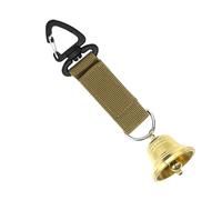 Bear Bell - Loud Brass Portable Safety Alarm, Clear Sound Design with Detachable Strap Function, Self Defense Hiking Bell for Climbing Fishing Campfire Survival Adventure and Outdoor Camping, Brown
