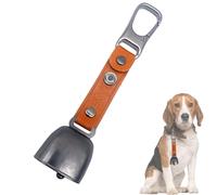 Bear Bell - Mini Vintage Metal Cowbell | Bear Bells with Leather Strap with Buttons | Safety Gear for Cycling, Backpacking, Trekking, Picnic