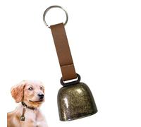 Bear Bells for Dogs - Bear Alarm, Retro Metal Bear Horn | Bear Bell Keychain with PU Leather Cord, Camping Whistles for Cow Sheep Goat Small Farm